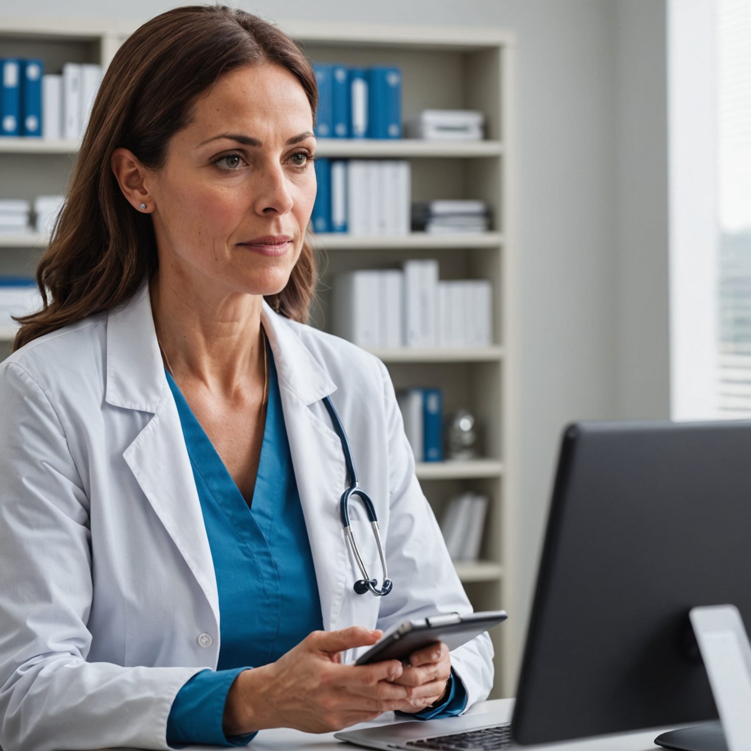 Healthcare professionals discussing breast cancer care