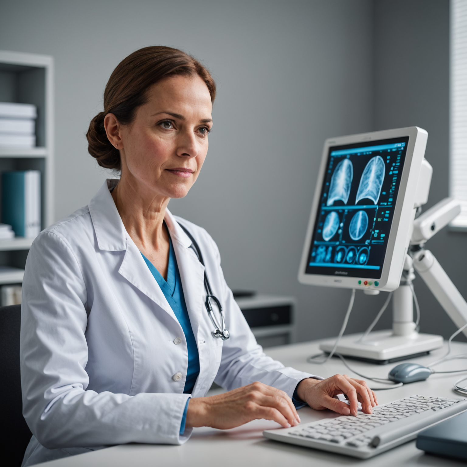 Healthcare professionals discussing breast cancer care