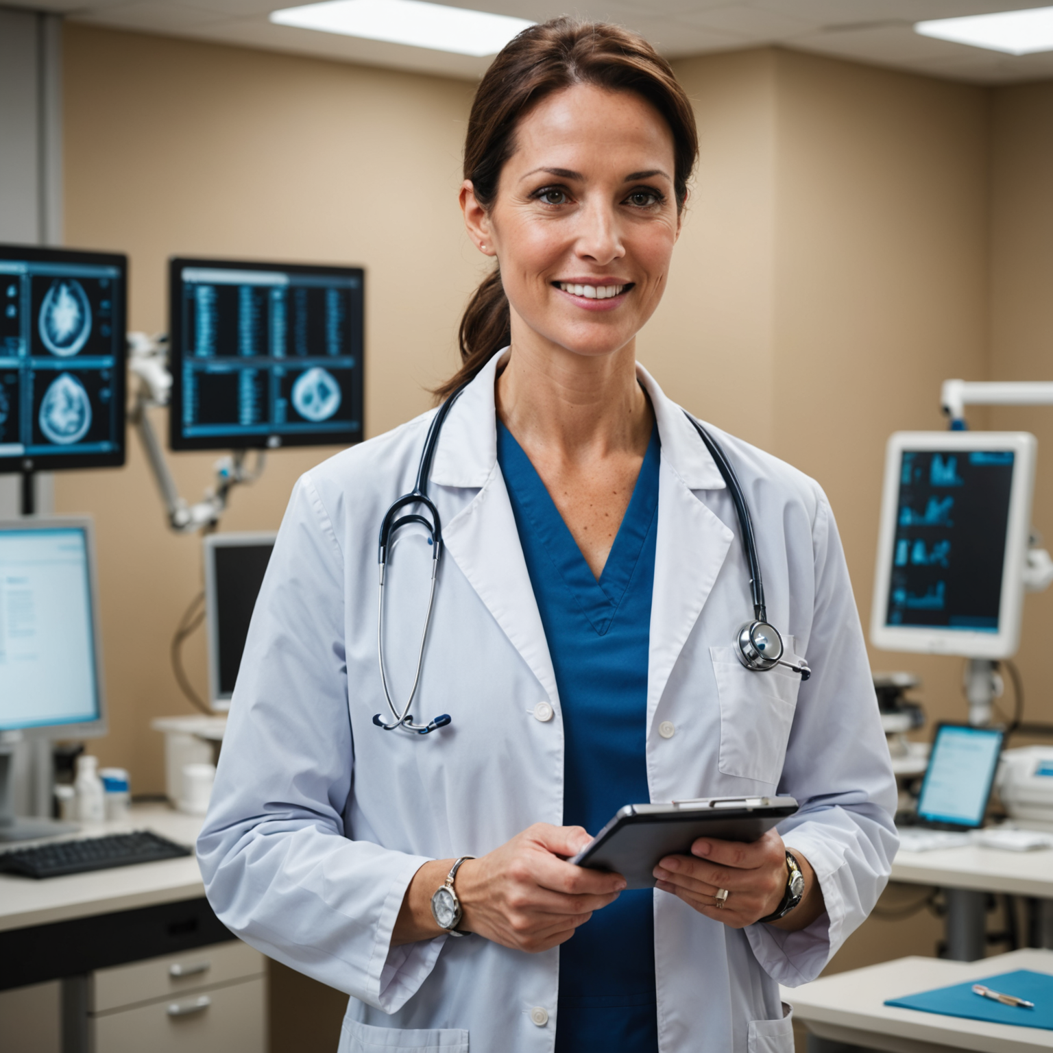 Healthcare professionals discussing breast cancer care