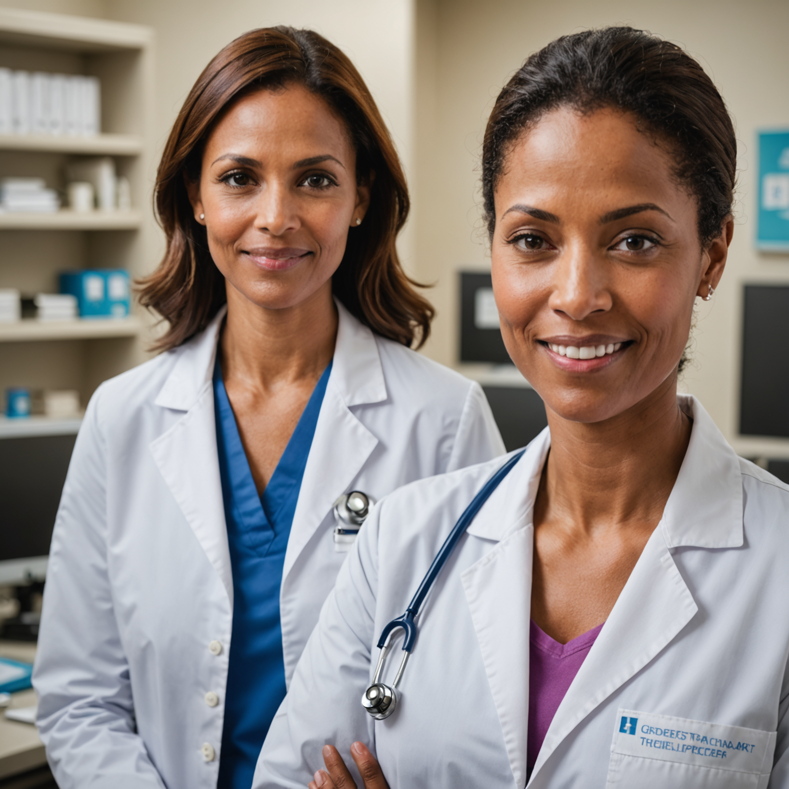 Healthcare professionals discussing breast cancer care