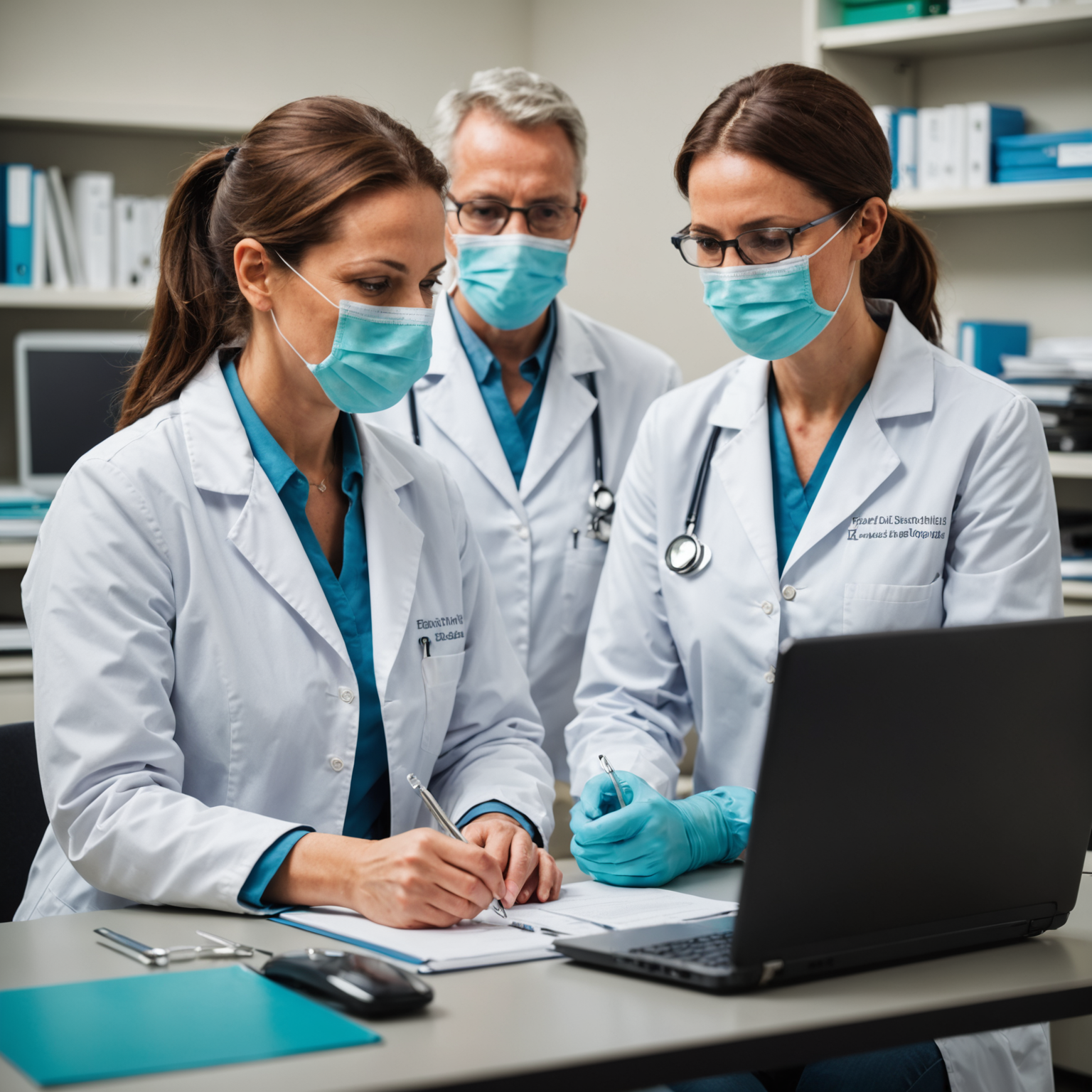 Healthcare professionals discussing breast cancer care