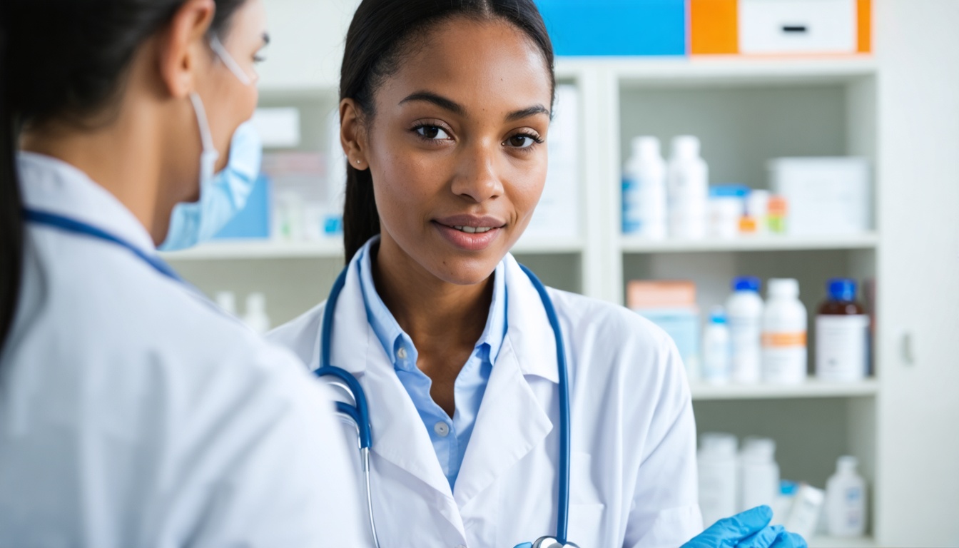 Healthcare professionals discussing breast cancer care